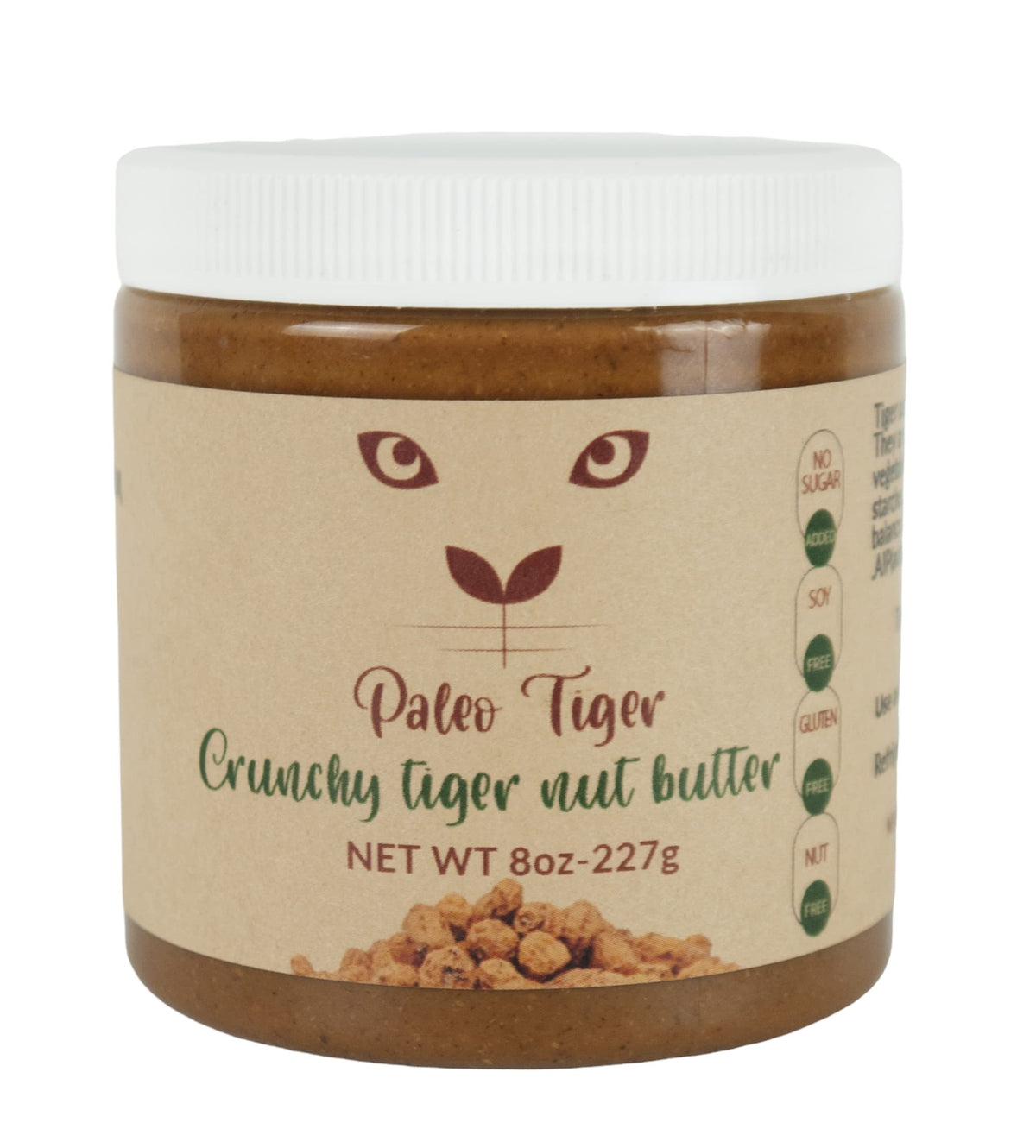 PALEO TIGER | CRUNCHY Tiger Nut Butter | AIP and Paleo Compliant | Nut Free High Prebiotic Ingredients | No Sugar Added | Whole 