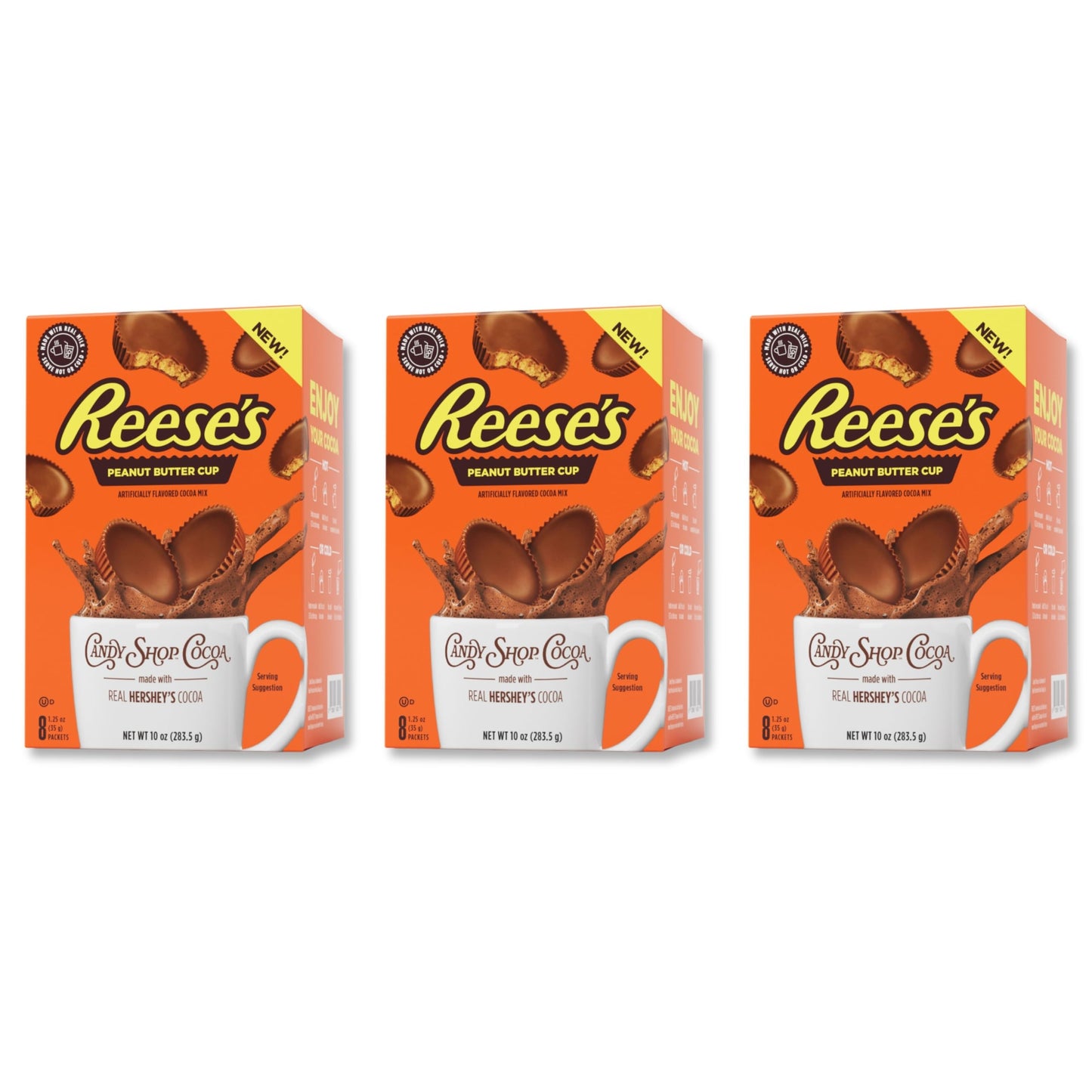Candy Shop Cocoa REESE S Peanut Butter Cup Cocoa Mix, Hot Chocolate, Make Hot or Iced Cocoa, Made With Real Milk, Gluten Free, 