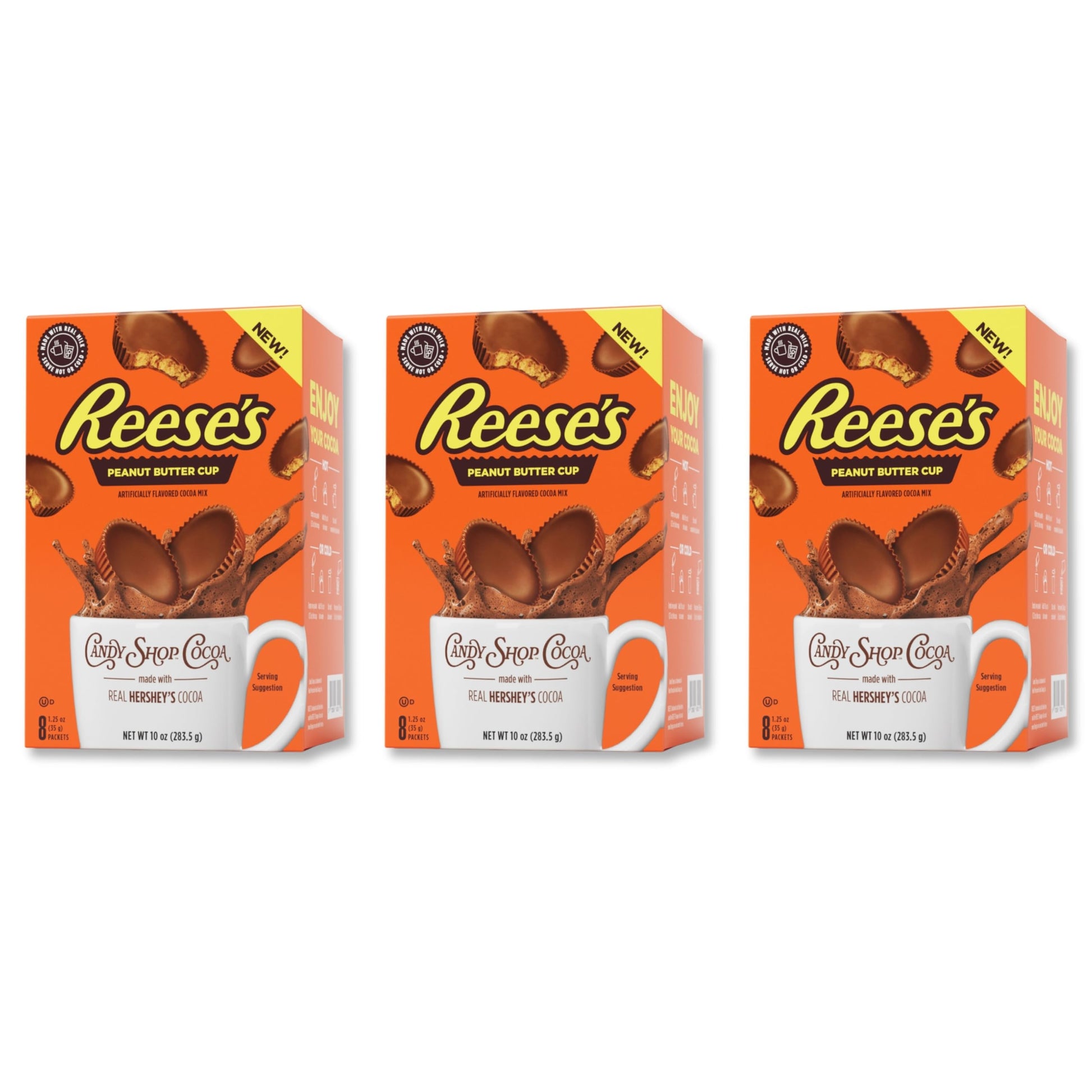 Candy Shop Cocoa REESE S Peanut Butter Cup Cocoa Mix, Hot Chocolate, Make Hot or Iced Cocoa, Made With Real Milk, Gluten Free, 
