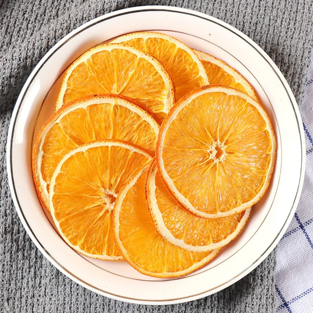 JTEDZI Dried Orange Slices, Dehydrated Fruit for Cocktails, 8.81oz (250g)