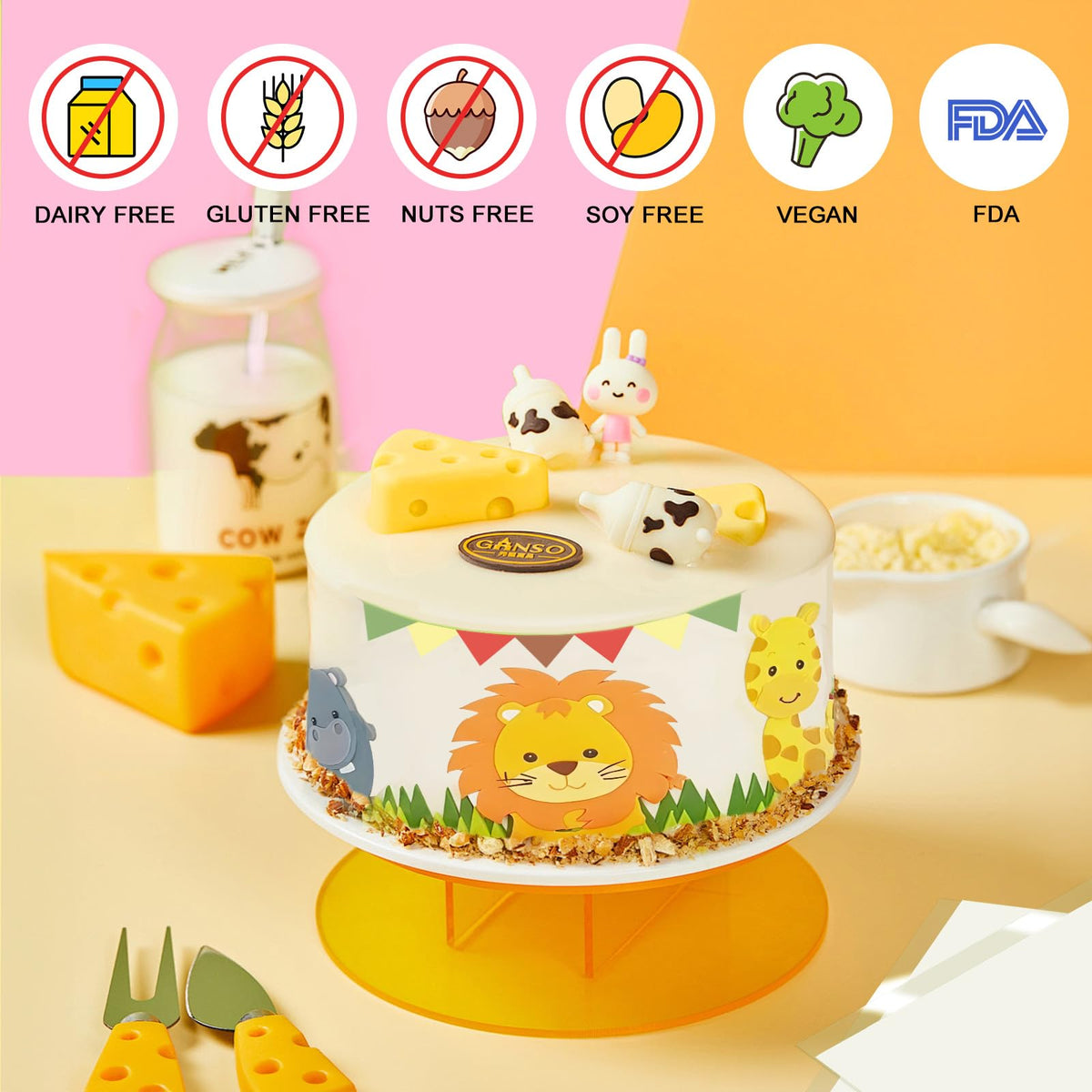 Cendale Edible Frosting Sheets - A4 25 Pcs Sugar Sheets For Edible Printer, Icing Sheets Edible Paper For Cake Printable, Sugar