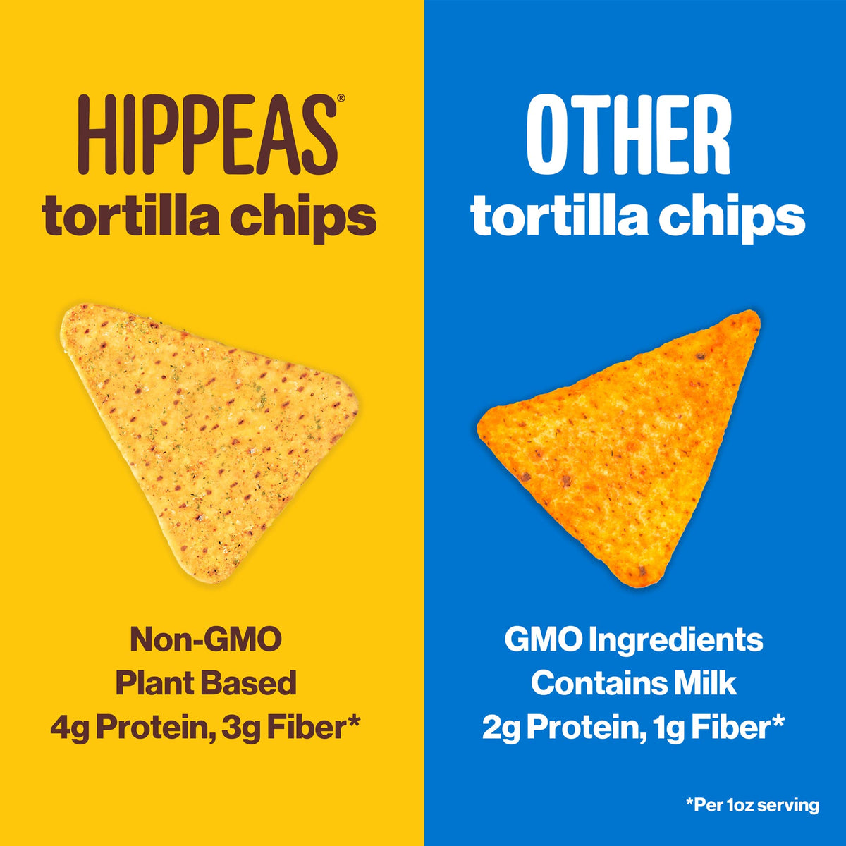 Hippeas Chickpea Tortilla Chips, Nacho Vibes, 1 Ounce (Pack Of 18), 3G Protein, 3G Fiber, Vegan, Gluten-Free, Crunchy, Plant Pro