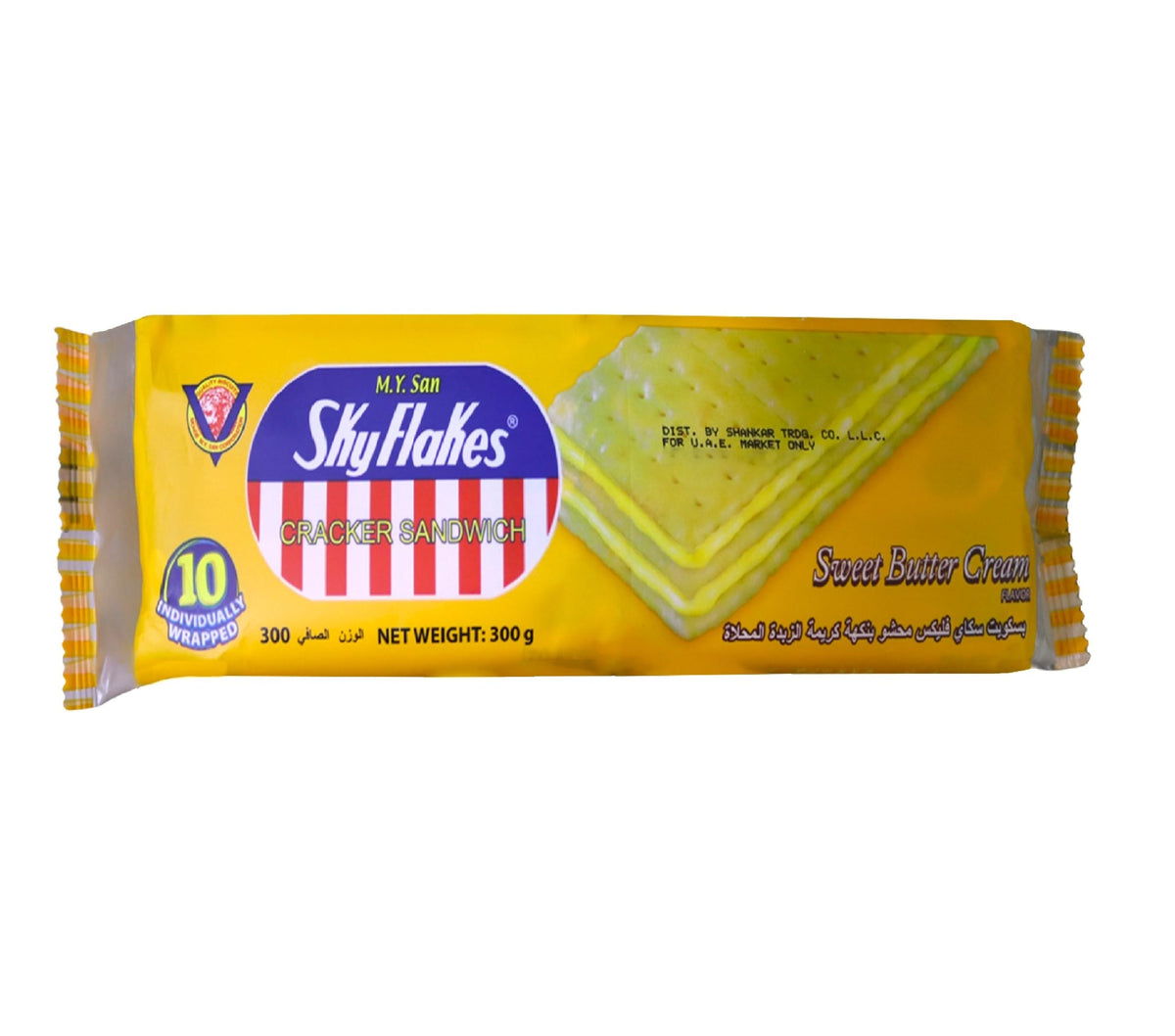 M.Y. San Cracker Sandwich Sweet Mantikilya (Sweet Butter Cream) Flavor, 300G (10.58 Oz) 10 Pack