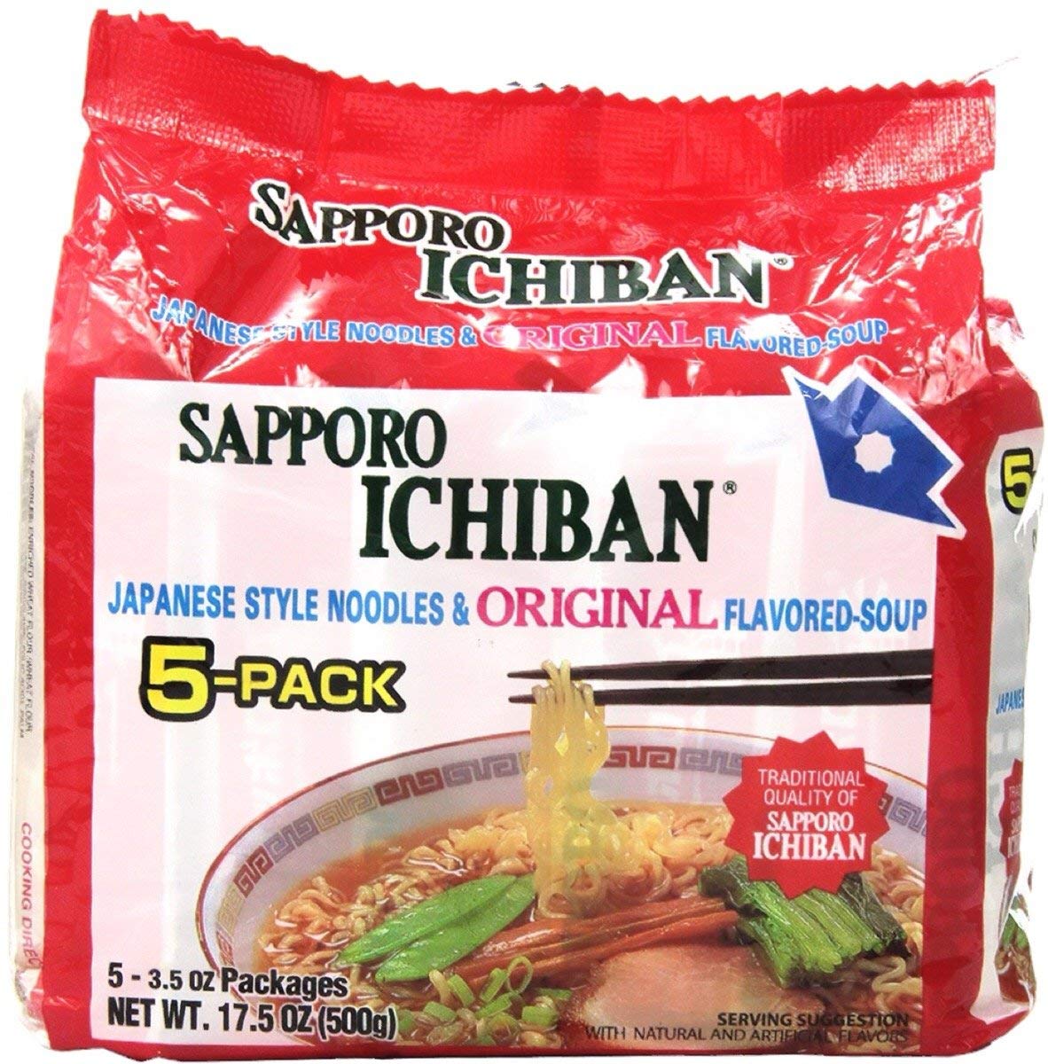 Sapporo Ichiban Original Ramen Noodles, 17.5 Oz
