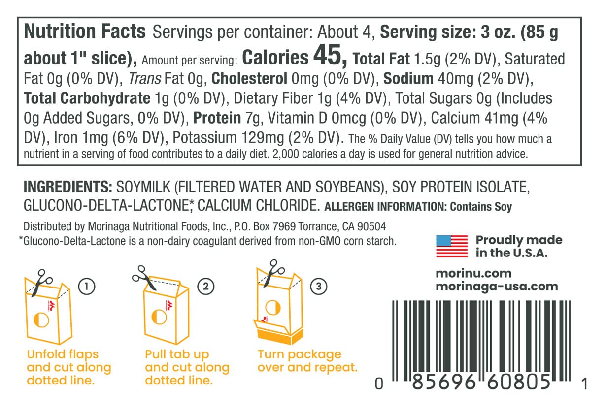 Mori-Nu Silken Tofu Extra Firm | Velvety Smooth And Creamy | Low Fat, Gluten-Free, Dairy-Free, Vegan, Made With Non-Gmo Soybeans, Ksa Kosher Parve | Shelf-Stable | Plant Protein | 12.3 Oz X 6 Packs