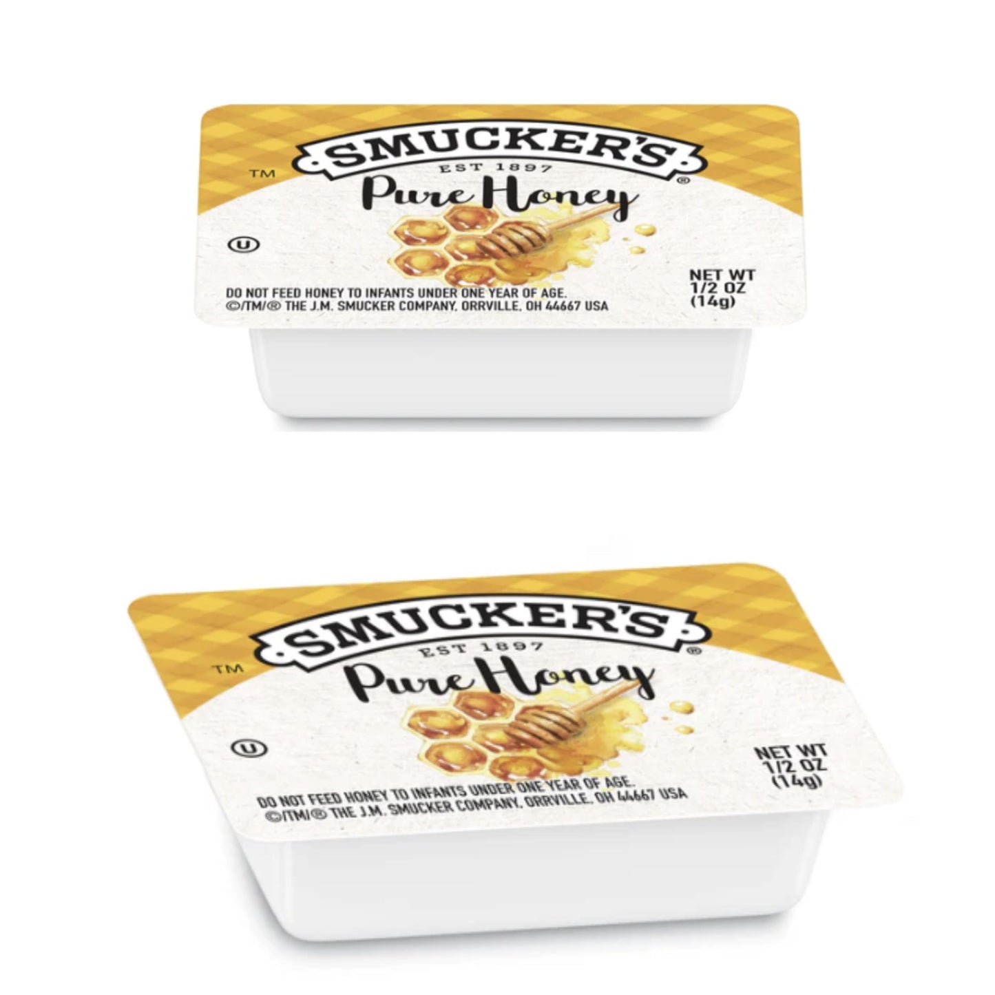 Honey Portion Cups - 0.5 oz Individual Packs - Bulk 40 Count - Pure Natural Honey for Tea, Coffee, Snacks, Breakfast, Food Servi