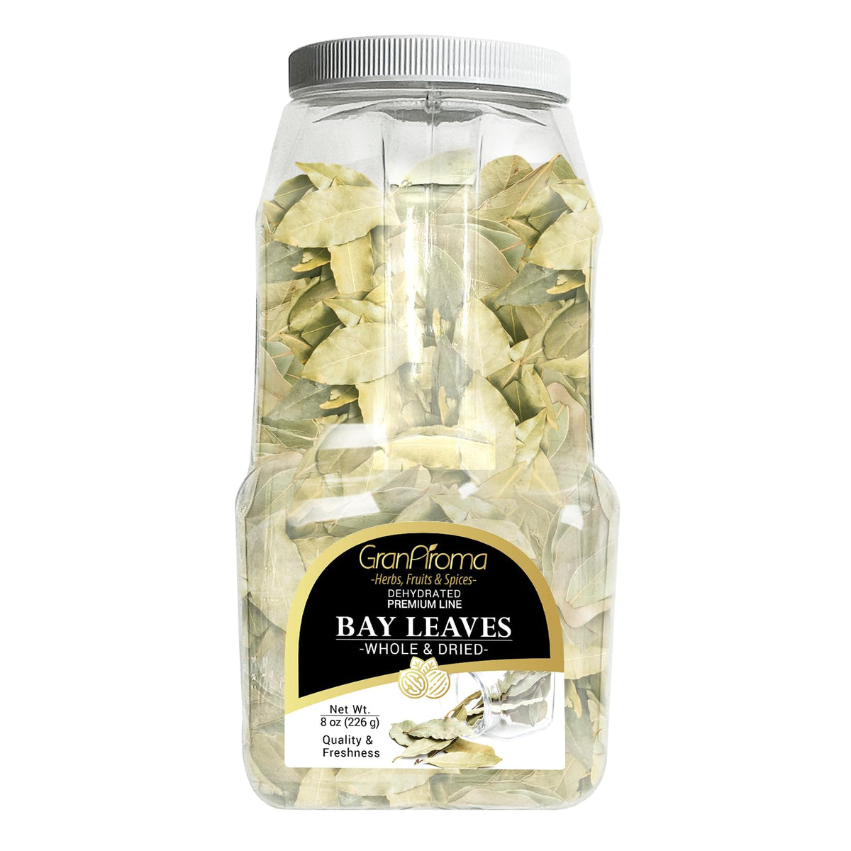GranAroma Bay Leaves, 8 oz, Herbal Flavor, Stews & Curries, Versatile Ingredient