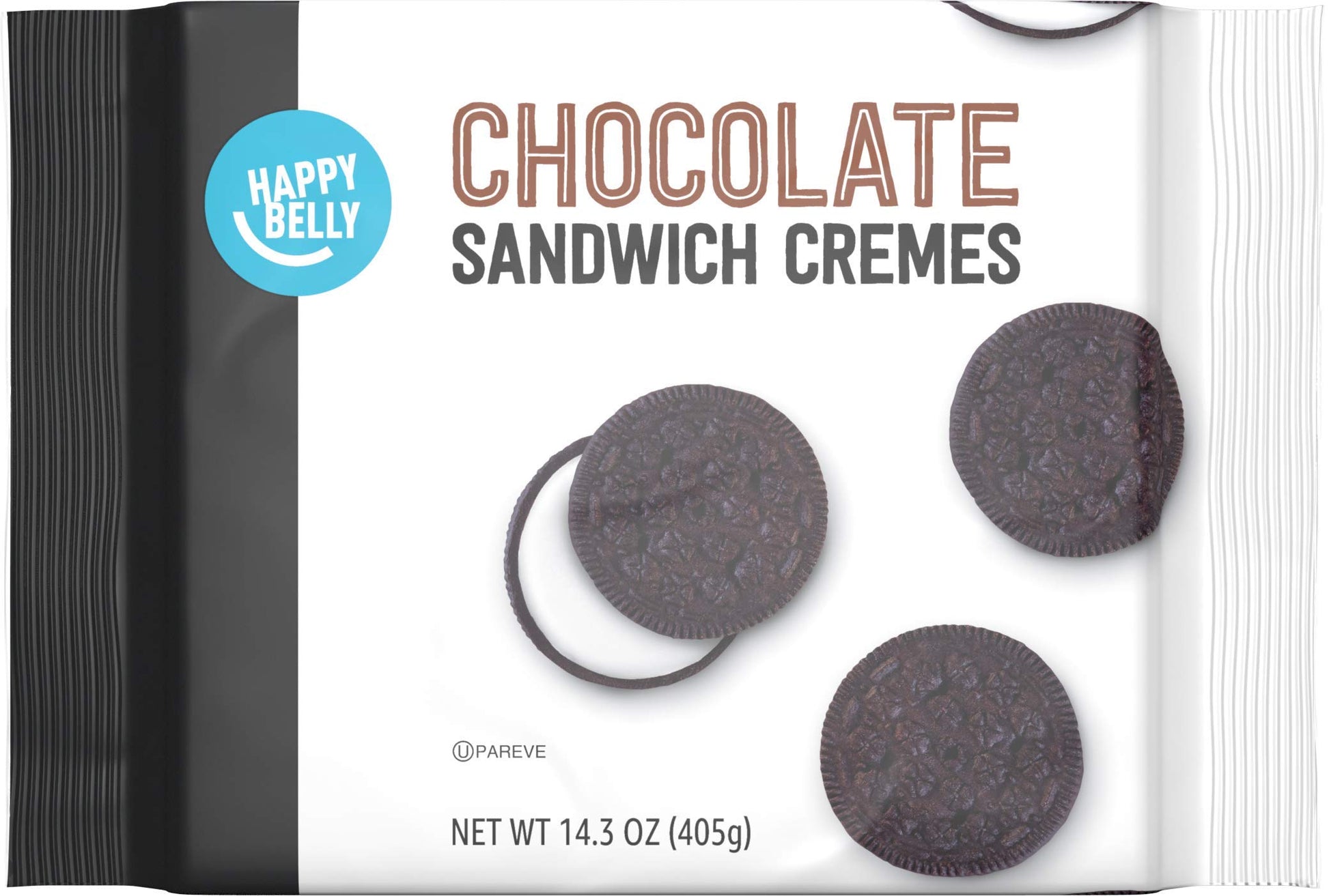 Online Marketplace Brand - Happy Belly Chocolate Sandwich Creme Cookies  14.3 Ounce (Pack Of 1)