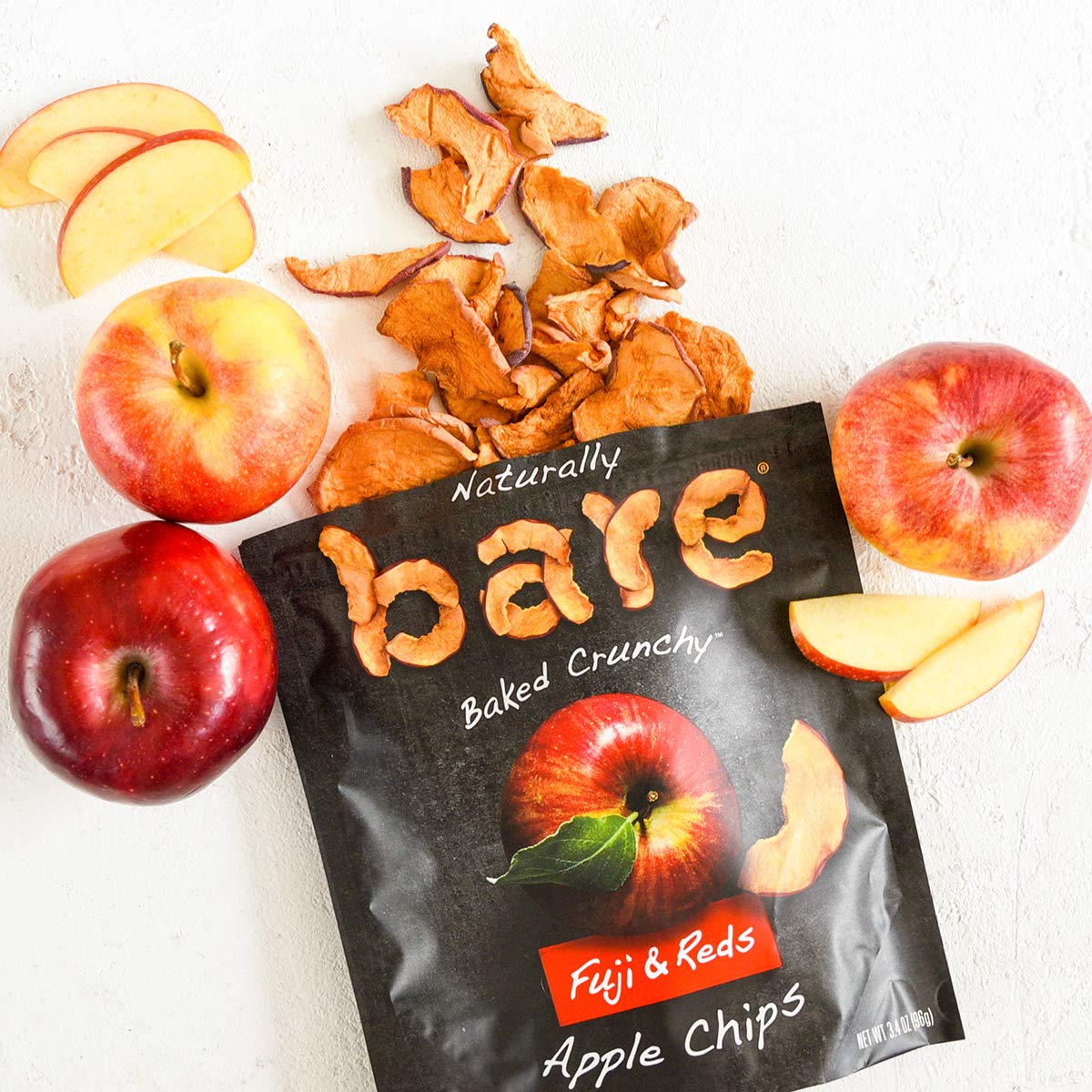 Bare Baked Crunchy, Apples Fuji & Reds, 0.53 Ounce (Pack Of 16)