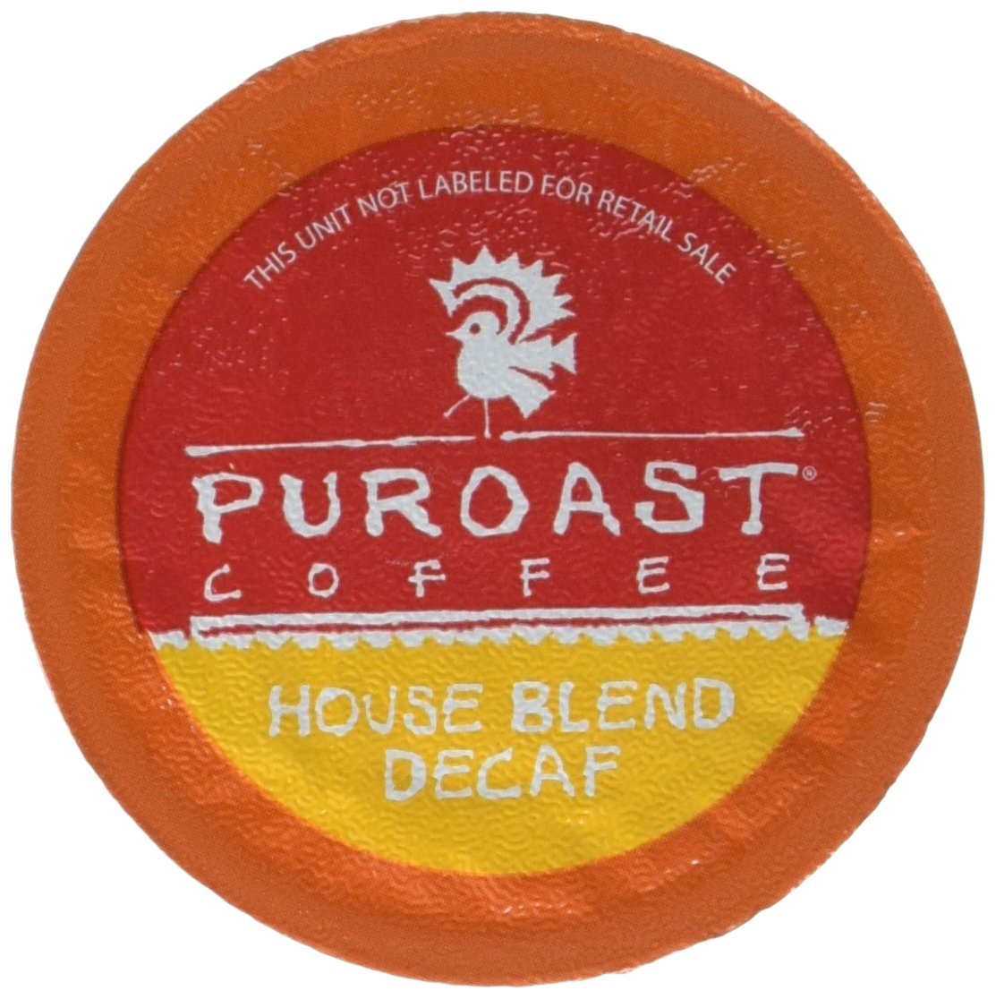 Puroast Low Acid Coffee, Single Serve Pods, Decaf House Blend, Medium Roast, Low Acid Certified