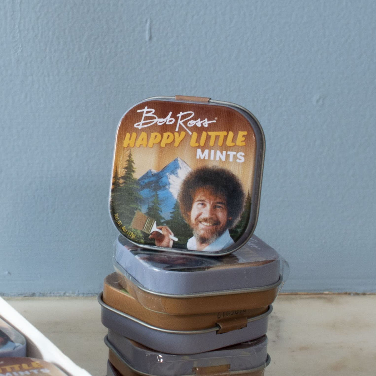 The Unemployed Philosophers Guild Bob Ross Happy Little Breath Mints - 1 Tin, Net Wt .4Oz (12G)