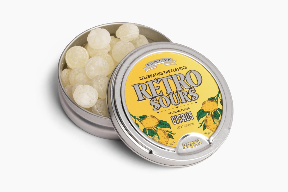 Retro Sours | Hard Tangy Candy | Brought To You By Iconic Candy (1, Citrus)