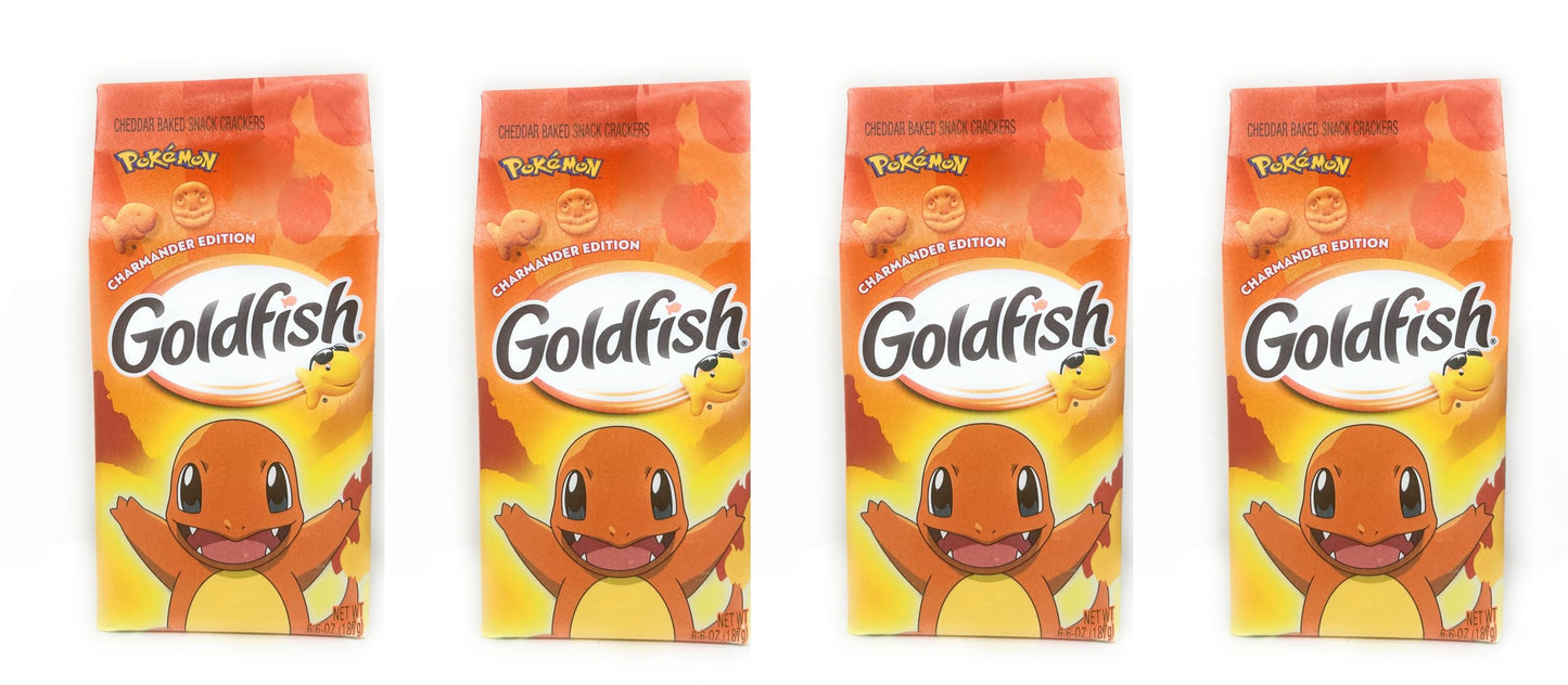 Goldfish Crackers - 4 bags - Free of Dyes (Pokemon Charmander 6.6oz - Free of Dyes)