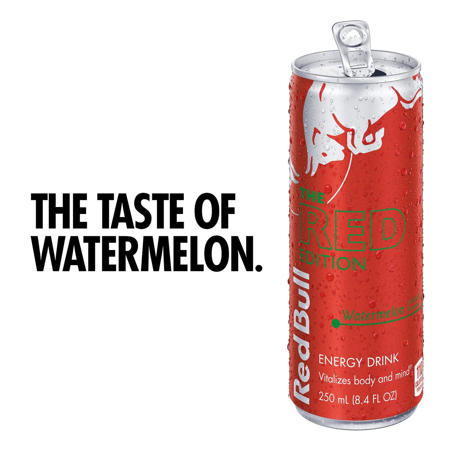 Red Bull Red Edition Energy Drink, Watermelon Flavor, 8.4 Oz, Pack of 24 Cans (2 Packs of 12)