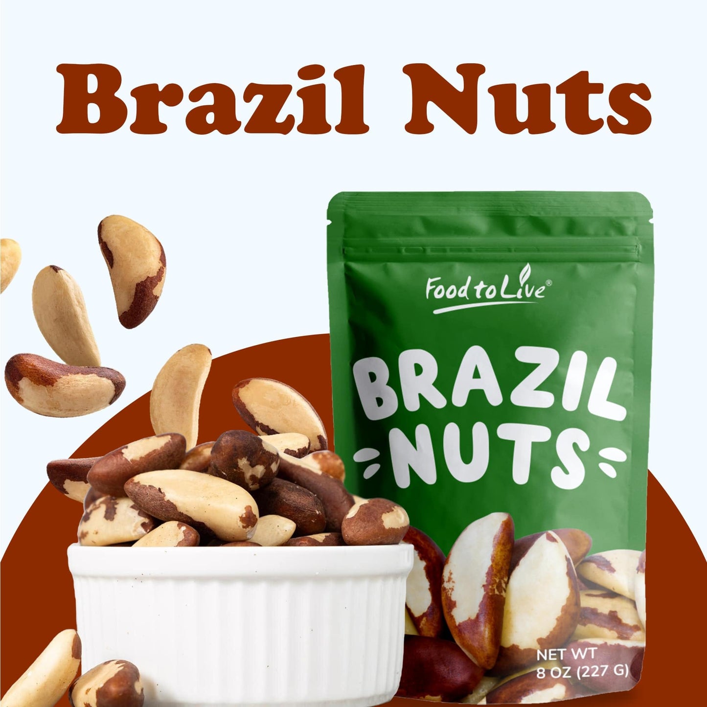 Food to Live Brazil Nuts, Raw, Unsalted, Non-GMO, 18 Pound, Vegan, Keto, Paleo Friendly, Good Source of Selenium