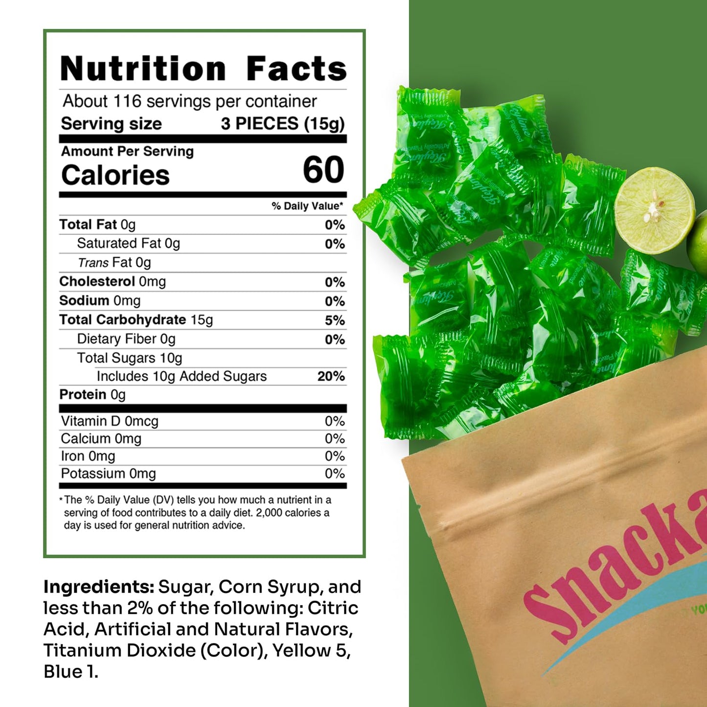 Starlight Candy, Individually Wrapped (4 Pound, Key Lime)