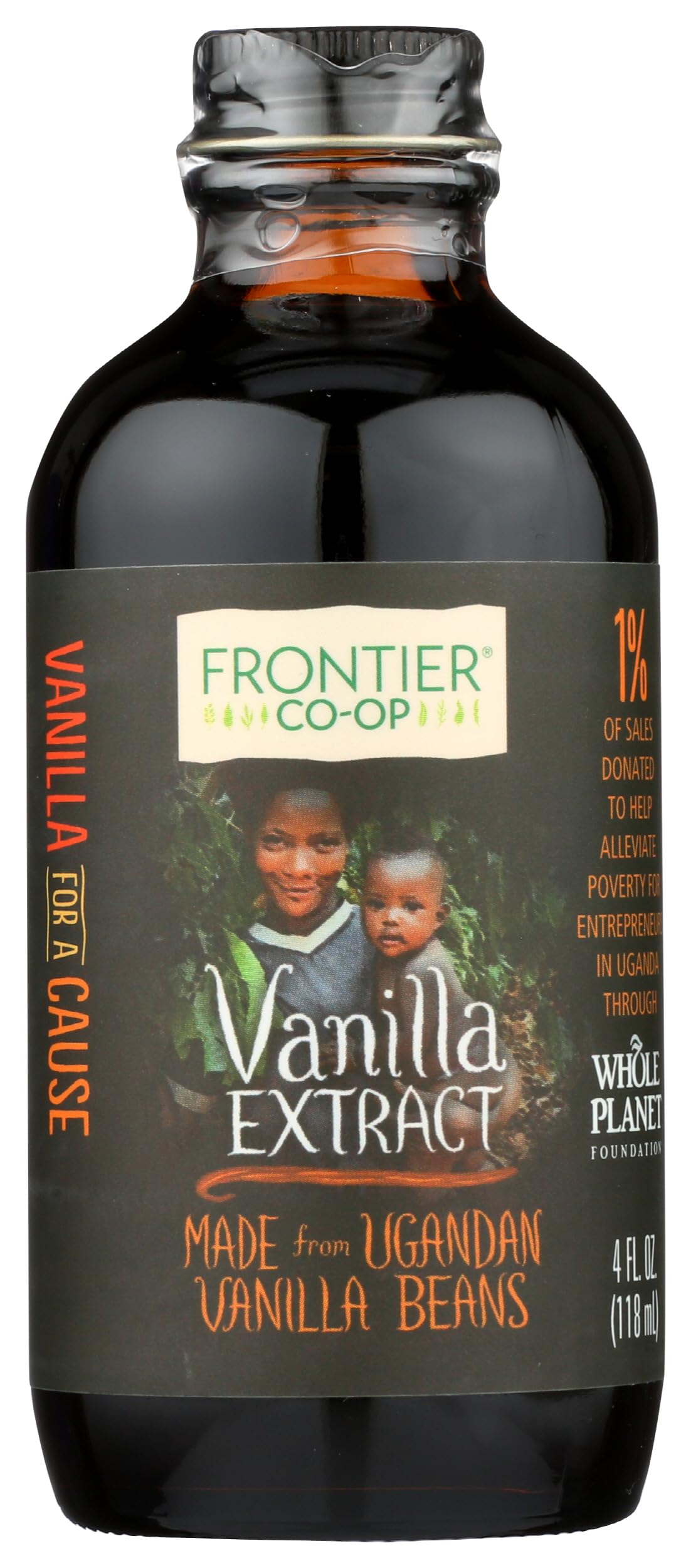 FRONTIER Ugandan Vanilla Extract, 4 FZ