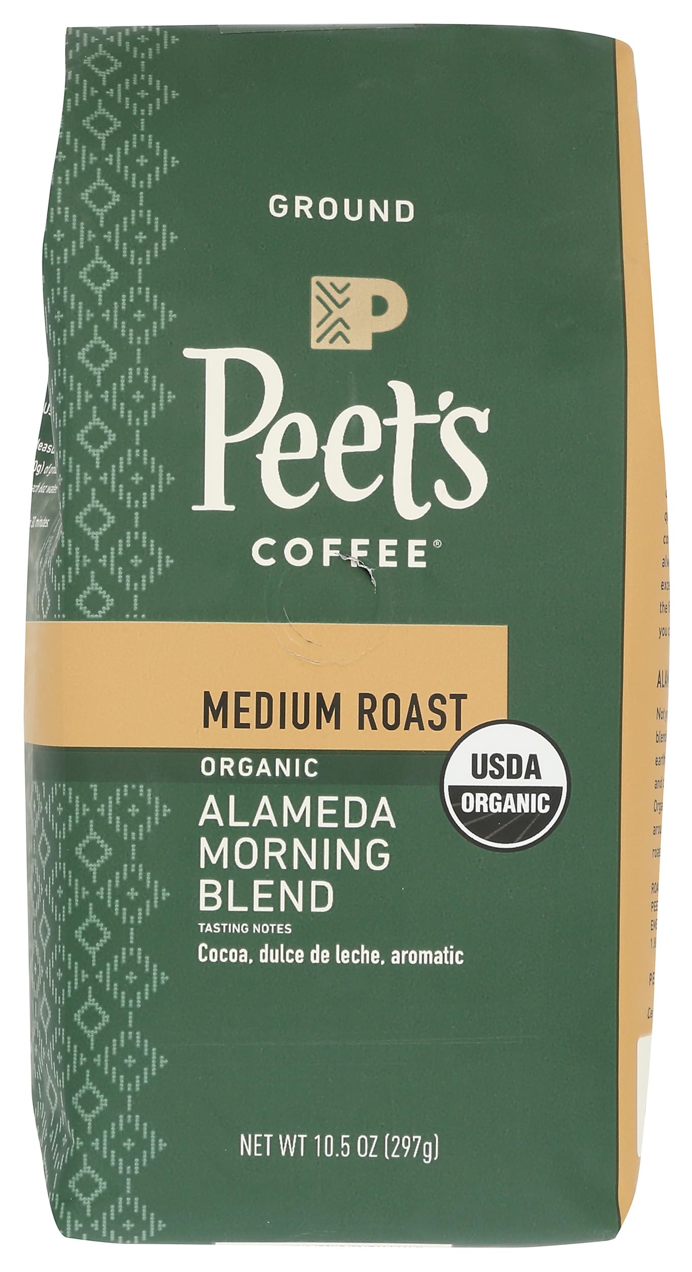 PeetS Coffee & Tea Organic Alameda Morning Blend Medium Roast Coffee  10.5 Oz
