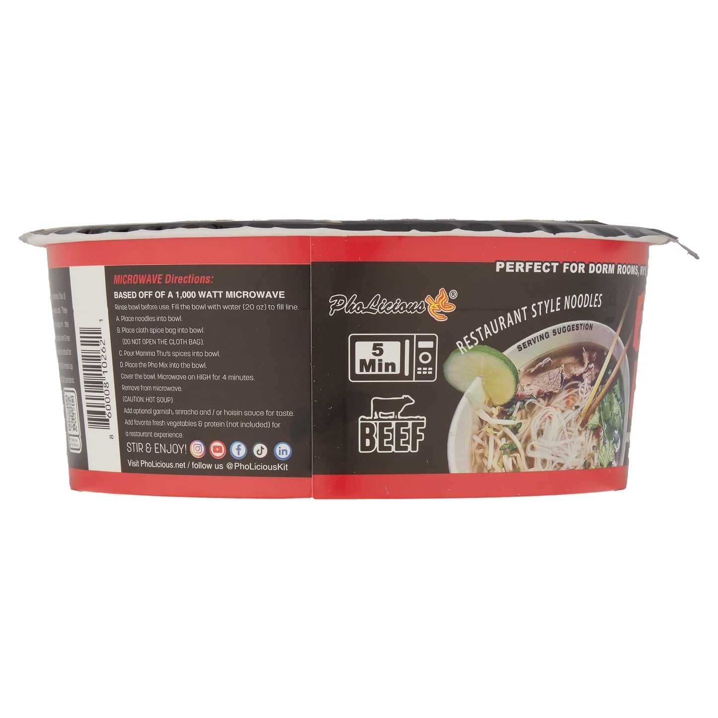 Instant Beef Pho Pack of 4  Authentic Vietnamese Soup  Pholicious Brand - New