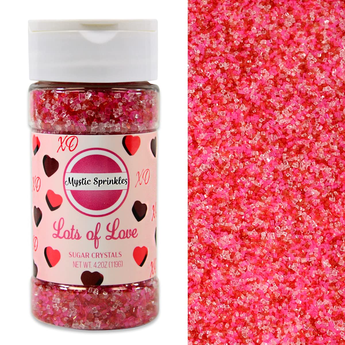 Mystic Sprinkles Valentine's Day Sprinkle Mixes (Lots of Love Sugar Crystals)