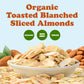 Food To Live - Organic Toasted Blanched Sliced Almonds, 12 Ounces - Unsalted & Dry Roasted, Premium Non-Gmo Almond Nuts, Perfect