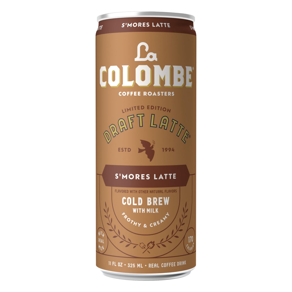 La Colombe Coffee, S'Mores Latte, Cold Brew Draft Latte, 11 Fl Oz Cans (Pack Of 12)