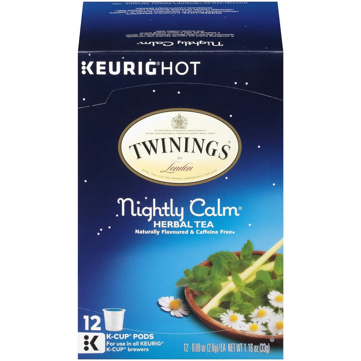 Twinings Of London Sleep Nightly Calm Single Serve K-Cup Pods For Keurig, 12 Count (Pack Of 1)