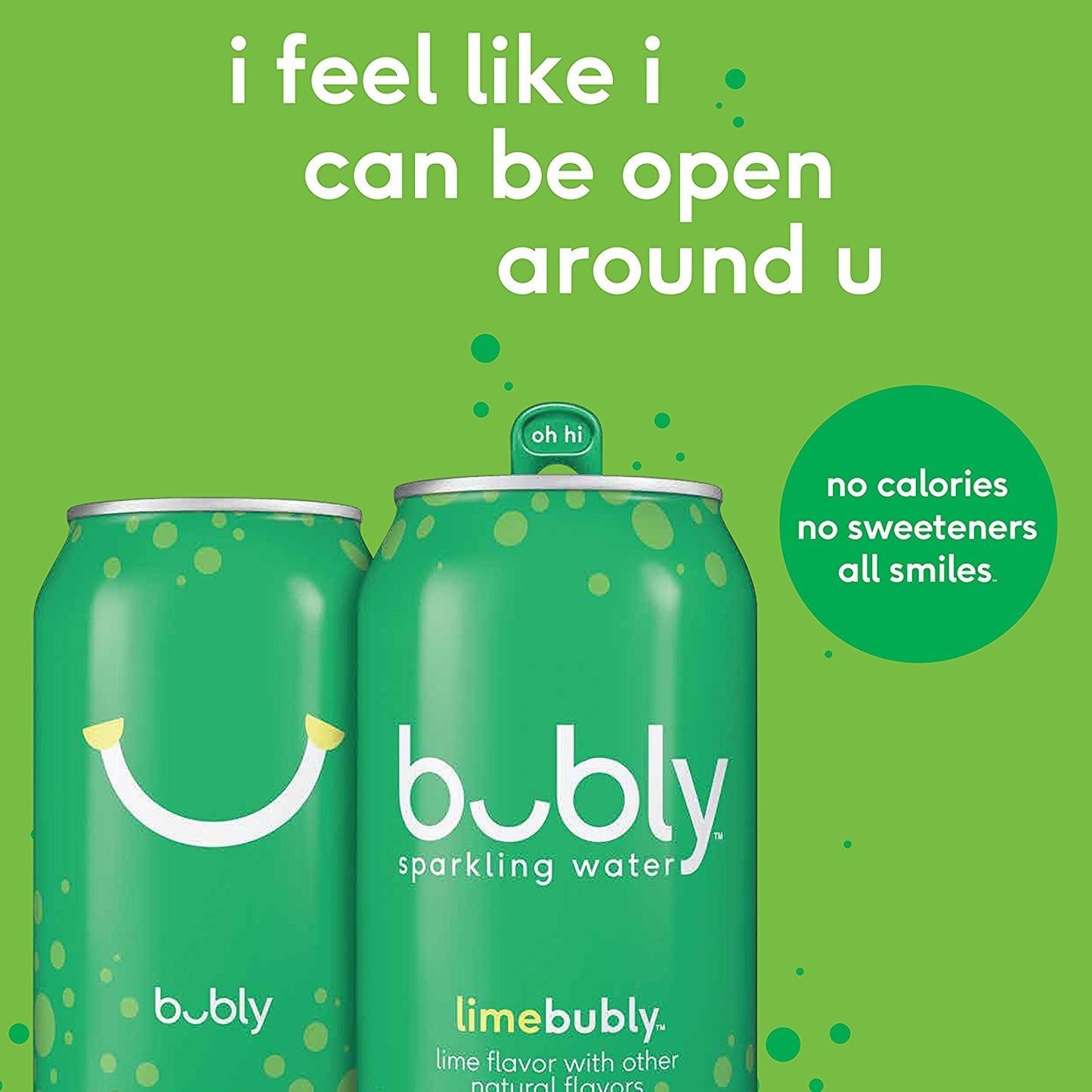 Bubly Sparkling Water, Lime, Zero Sugar & Zero Calories, Seltzer Water,12 Fl Oz Cans (Pack of 8)