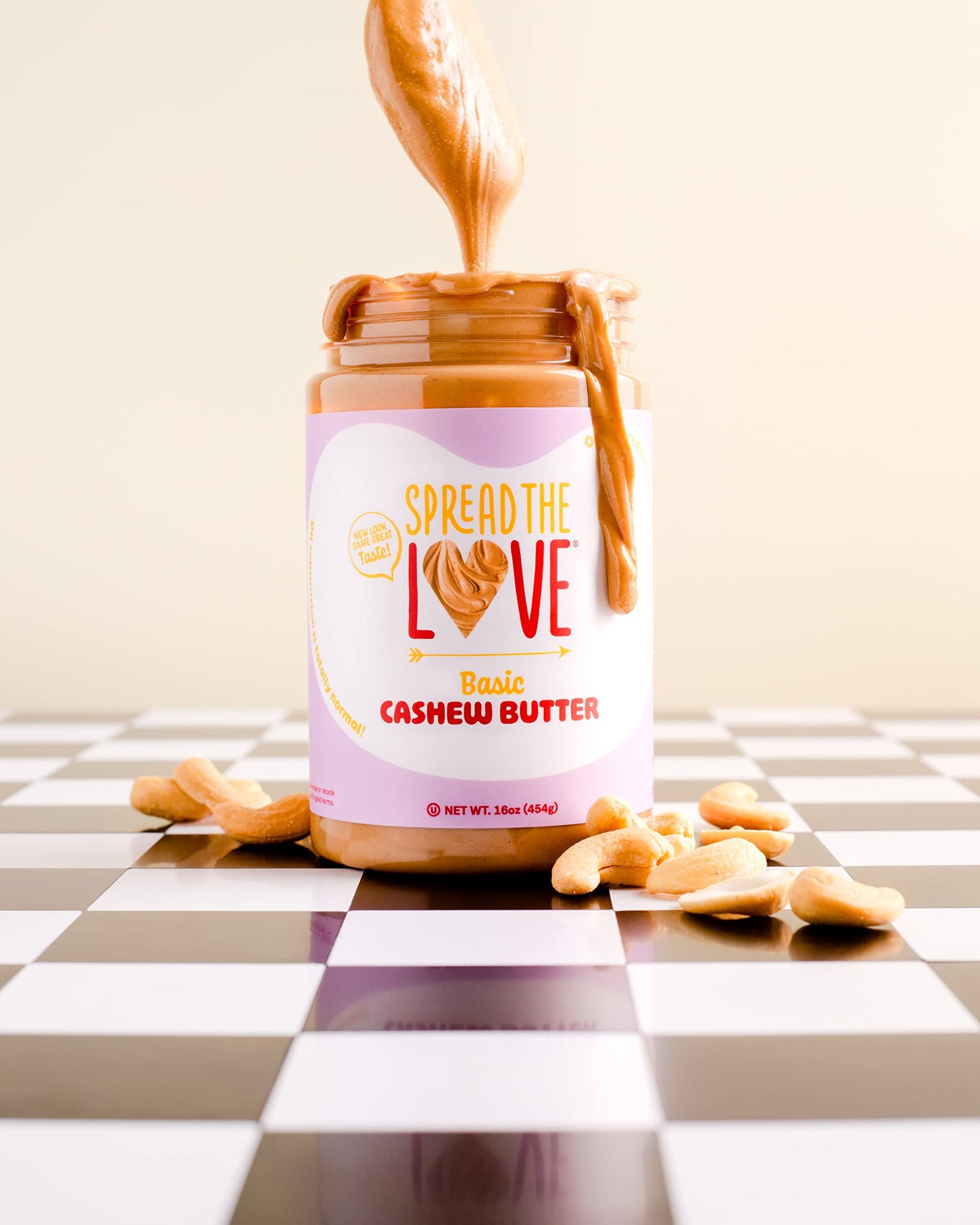 Spread The Love Basic Cashew Butter - All-Natural, Vegan, Gluten-Free, No Added Sugar, No Added Salt, Healthy Snack, Keto, No Gm