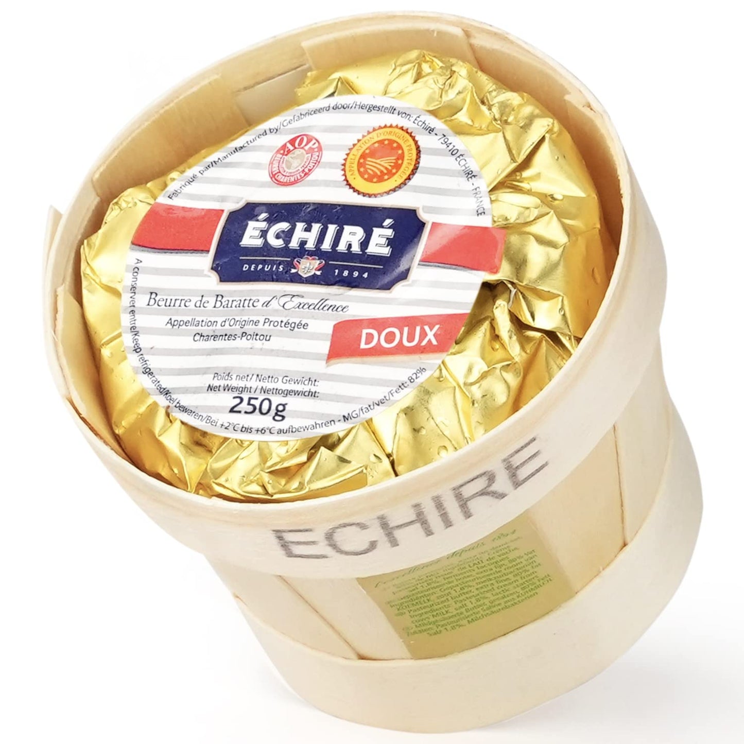 Echire French Unsalted Butter Basket - 8.8 oz / 250 g (Pack of 2) - GUARANTEED OVERNIGHT