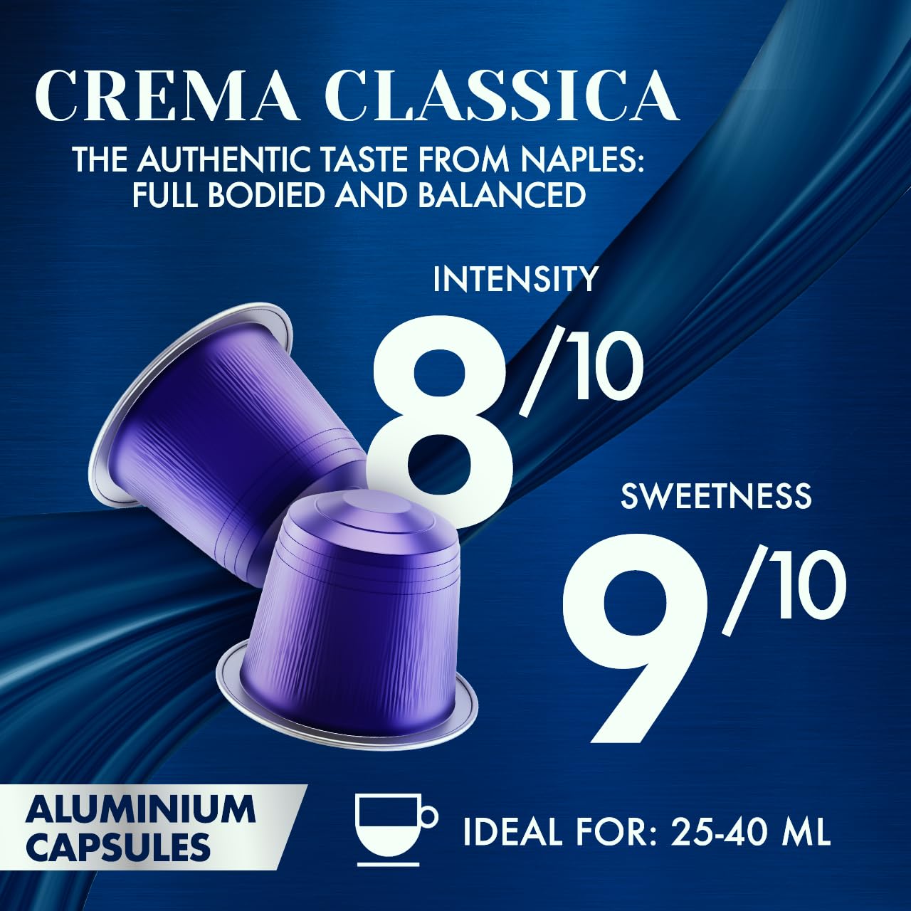 Caffè Borbone Aluminum Coffee Pods for Nespresso Original, Crema Classica, Medium Roast, 100 Count