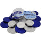 The Dreidel Company Hanukkah Chocolate Gelt, Blue & Silver Coins, 100 Mesh Bags, Gluten Free, Non-GMO, Kosher Certified Dairy