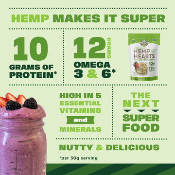 Manitoba Harvest Organic Hemp Seeds, 7Oz; 10G Plant Based Protein And 12G Omega 3 & 6 Per Srv | Smoothies, Yogurt & Salad | Non-