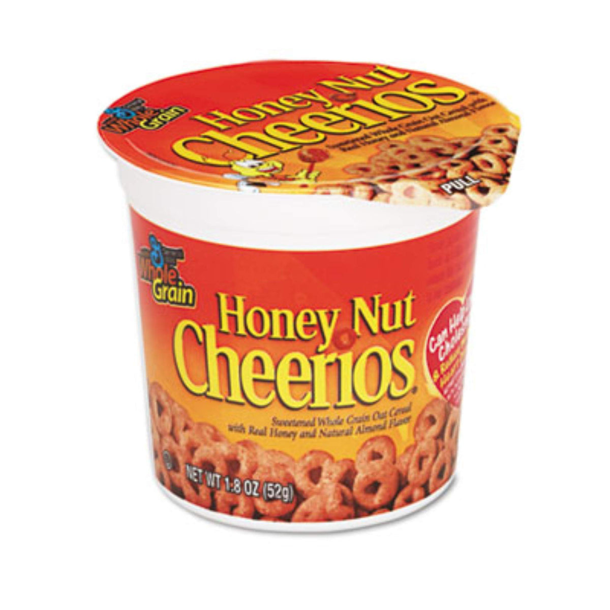 Honey Nut Cheerios Heart Healthy Cereal Cup, 1.8 Oz Single Serve Cereal Cup