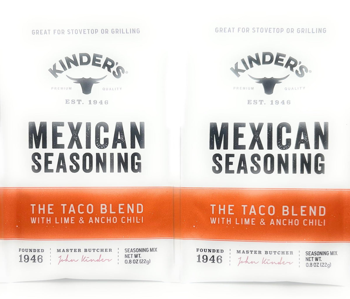Kinders Seasoning Mixes - 2 packets (Mexican Seasoning The Taco Blend)