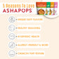 AshaPops Popped Water Lily Seeds Variety Pack - Gluten Free, Vegan, 1 oz (Pack of 4 Bags)