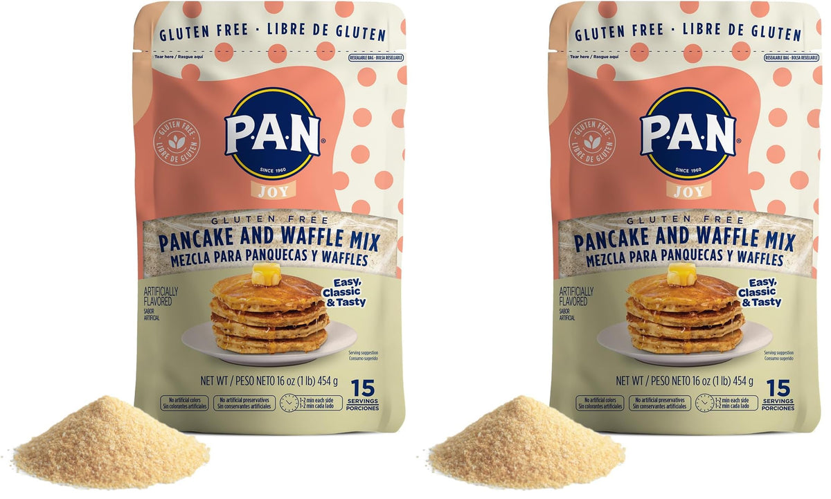 P.A.N Pancake and Waffle Mix - Gluten Free 1 lb. (Pack of 2)