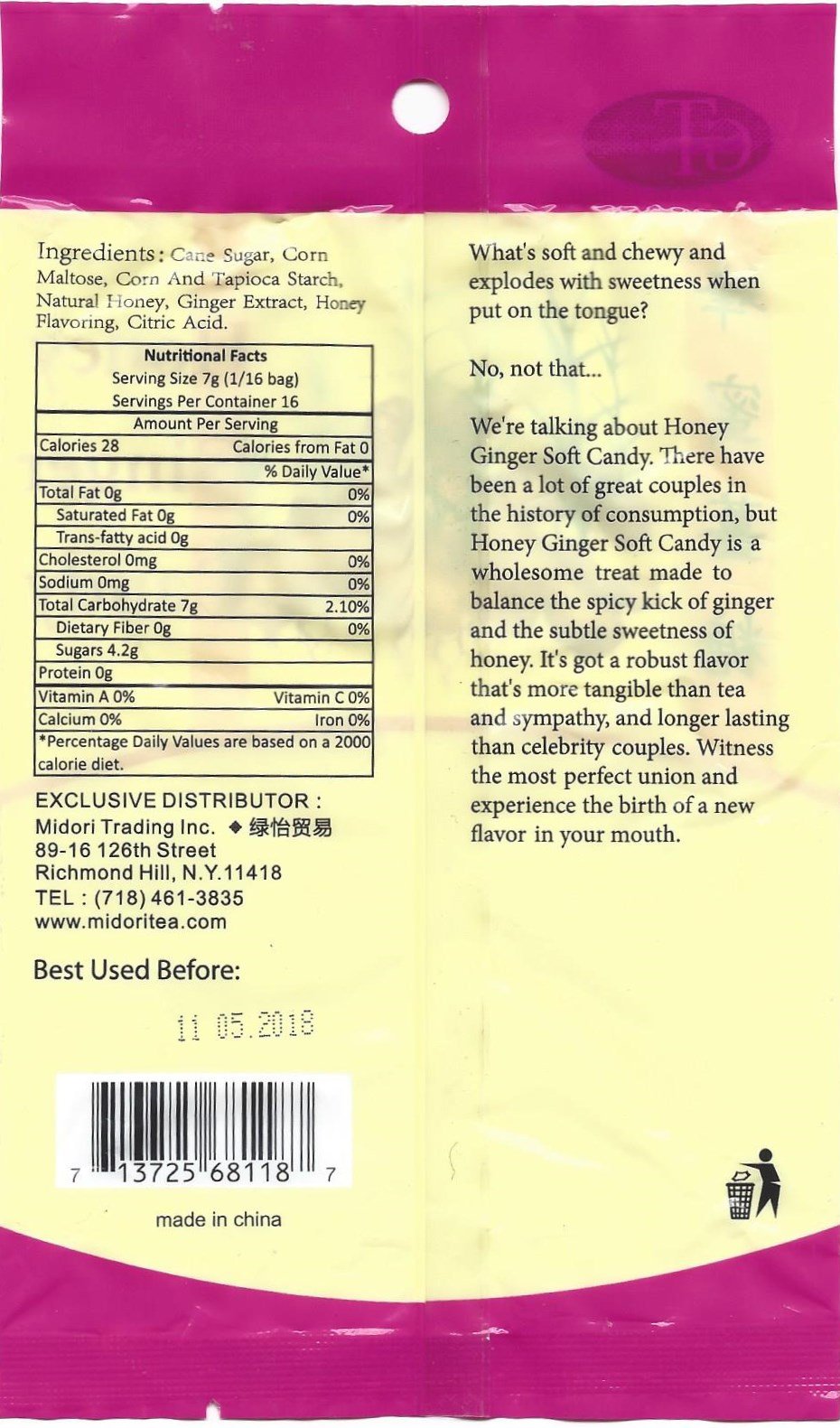 Honey Ginger Candy 3-Pack
