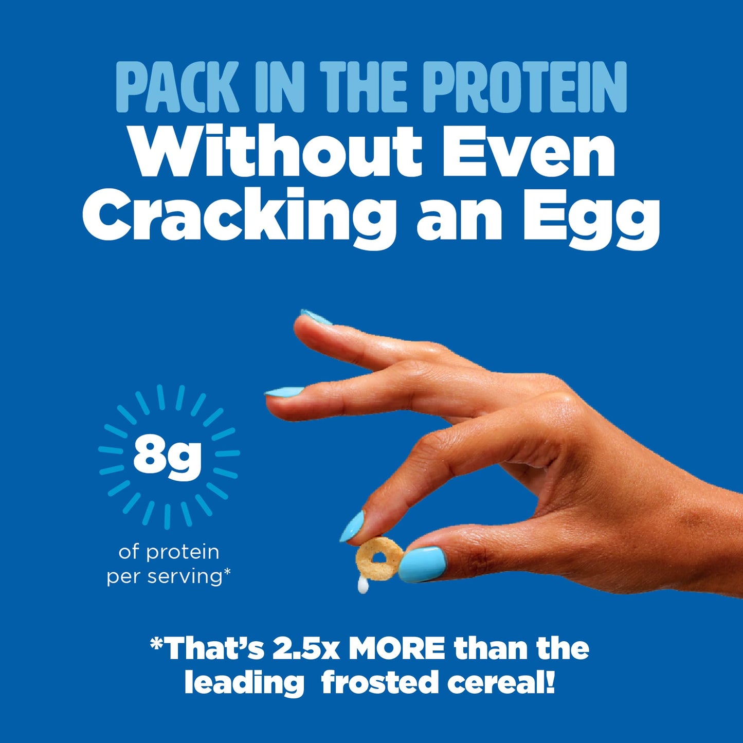 Plant-Based and Vegan Breakfast Cereal by Three Wishes - Frosted, 1 Pack - More Protein and Less Sugar Snack - Gluten-Free, Grai