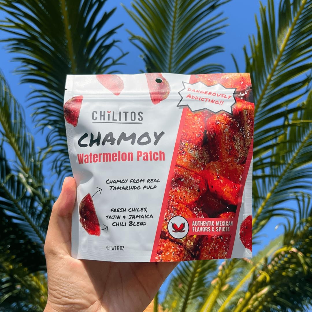 Chilitos Sweet, Sour & Spicy Chamoy Candy - 6 oz Bag, Authentic Mexican Gummy Candy, Watermelon Flavor