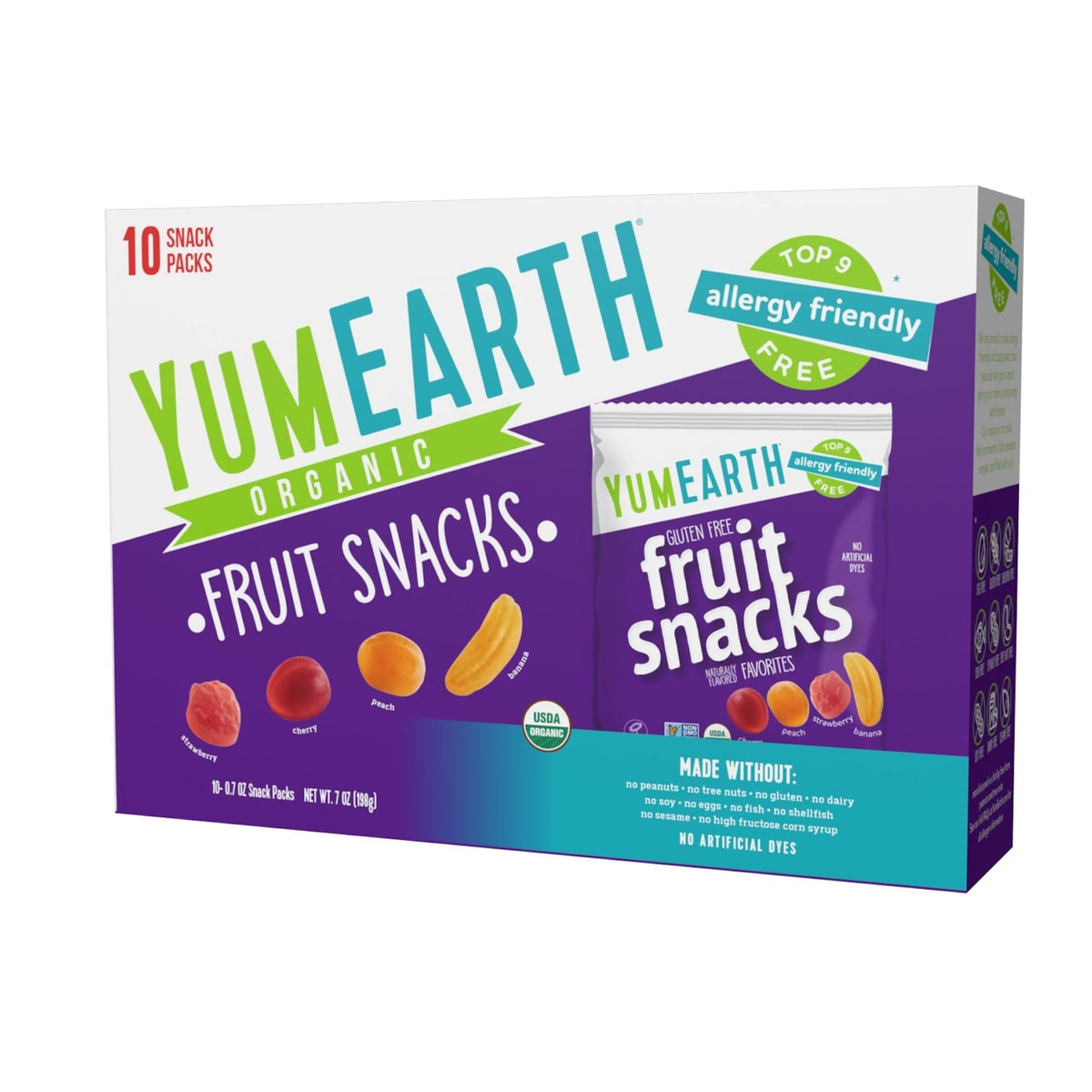 Yumearth Organic Fruit Snacks Box, 0.7 Ounce (Pack Of 10)