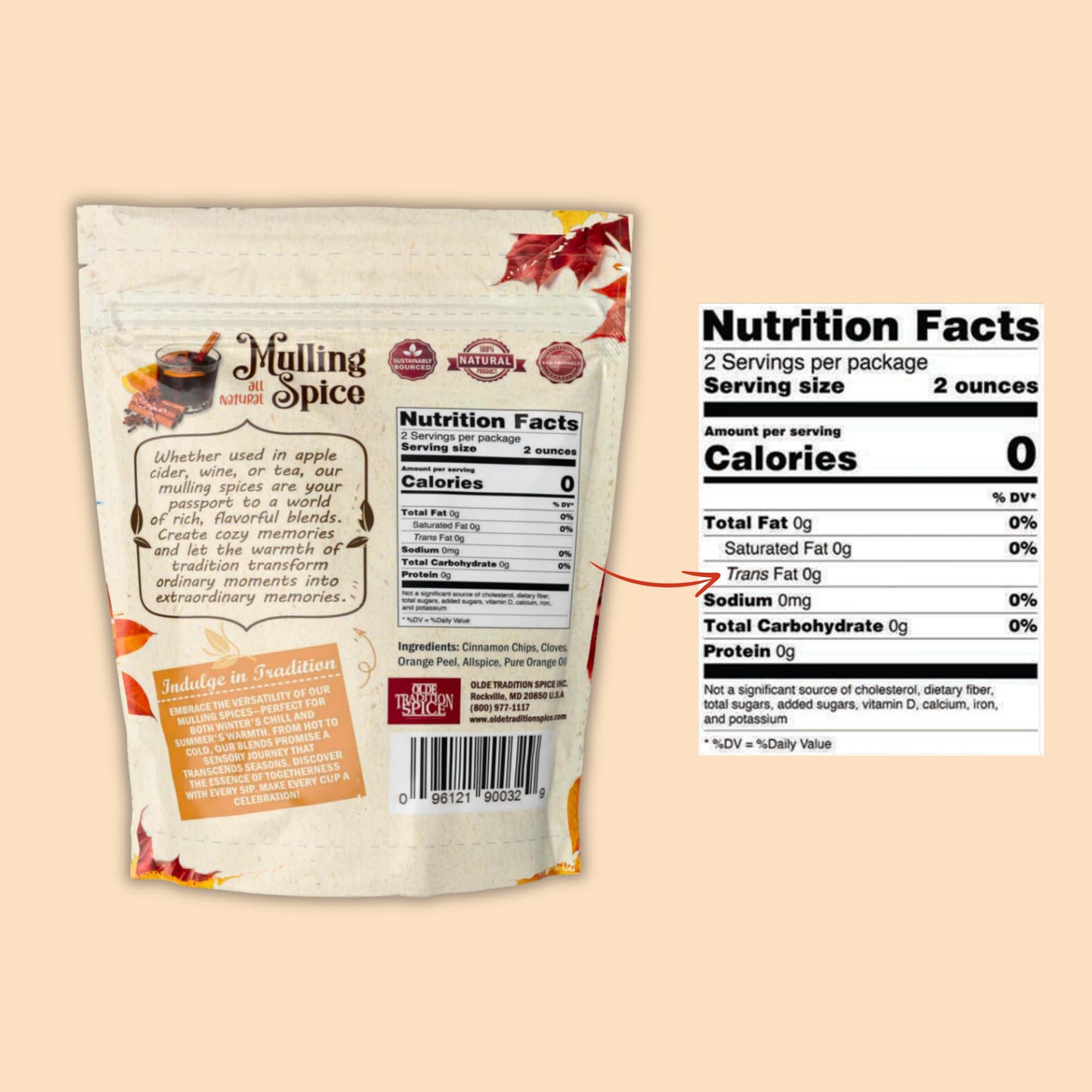 Olde Tradition Mulling Spices for Apple Cider  Mulled Wine Spices Kit  4oz Traditional Mulled Spice Mix with Muslin Bag for Steeping Stovetop Simmer Pot Hot Toddy Tea Christmas Glhwein Holiday Drink