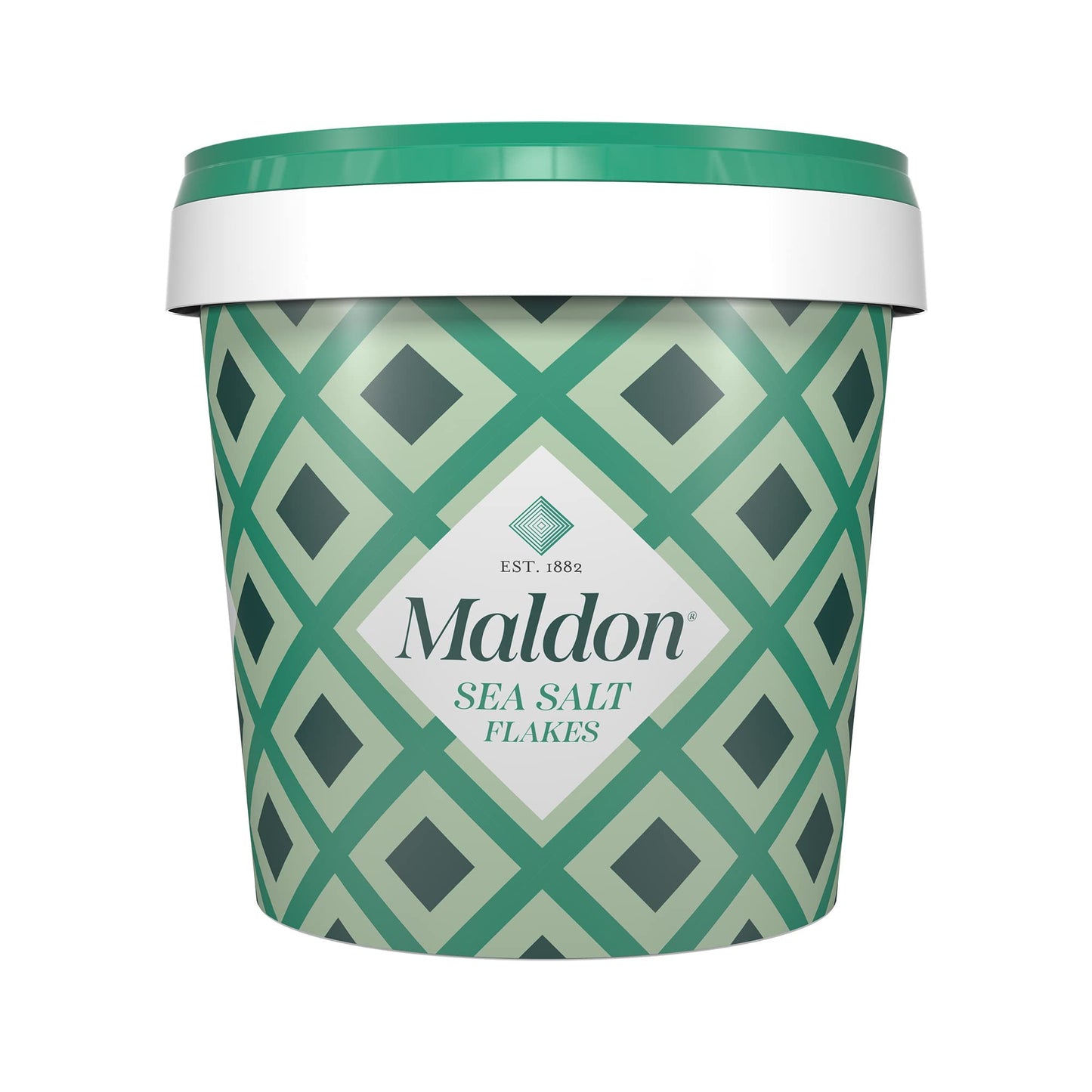 Maldon Sea Salt Flakes, Handcrafted Gourmet Pyramid Crystals, 20 oz Resealable Tub, Kosher