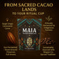 Maia Ceremonial Cacao  with Flavanol  Theobromine  Magnesium and Natural Flavonoids Blend  Improves Mental Clarity and Focus  100% Organic Cocoa Powder  Unsweetened Cacoa Powder for Natural Energy & Mood Support (2)