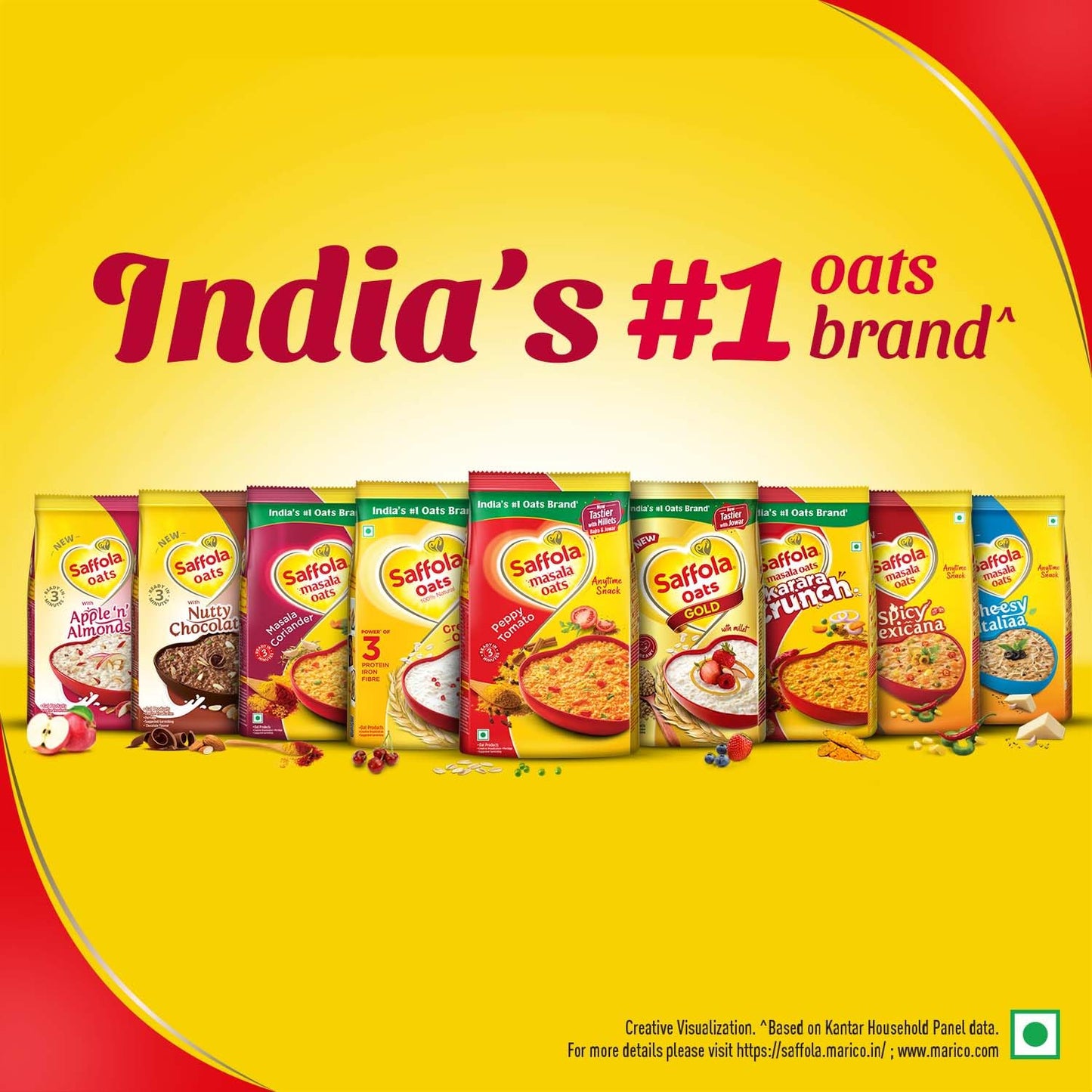 Saffola Masala Oats, Peppy Tomato, 500G