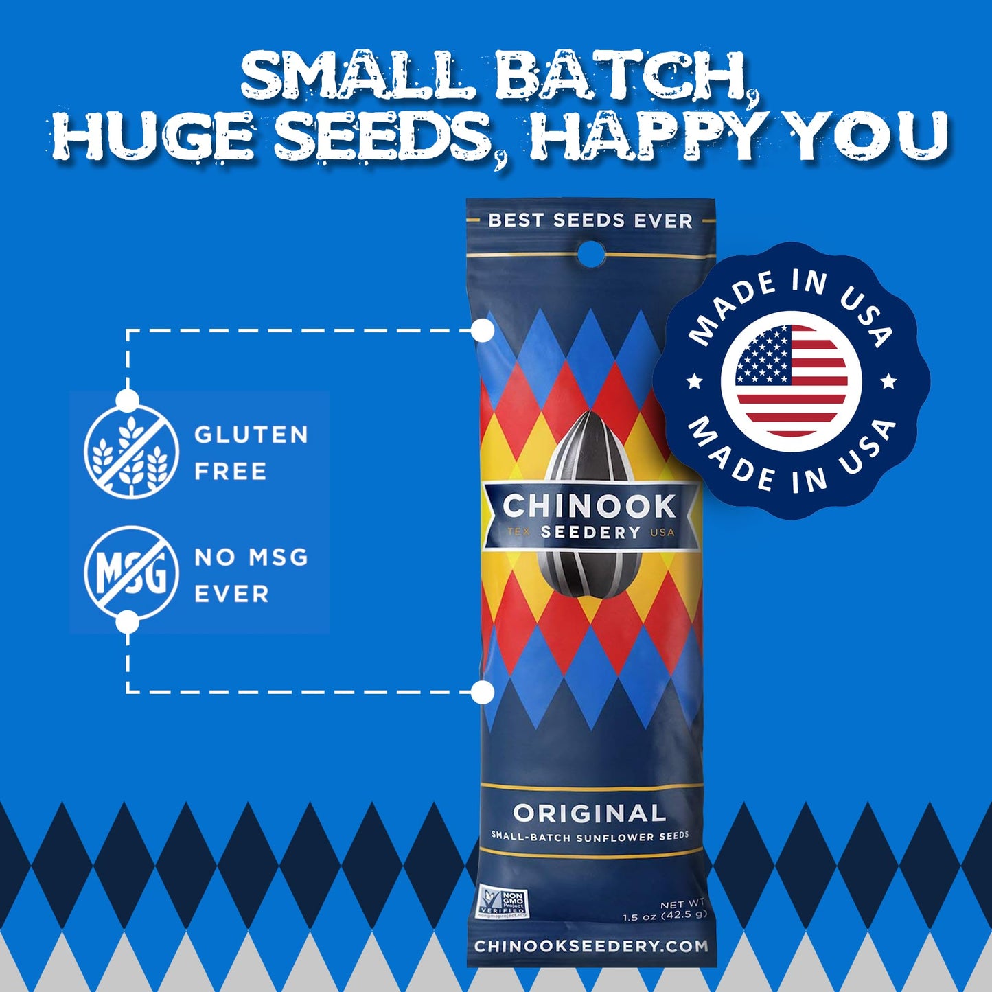 Chinook Seedery Roasted Sunflower Seeds to Eat - Jumbo Low Sodium Sunflower Seeds Keto Snacks - Adventure, Baseball, School Snac
