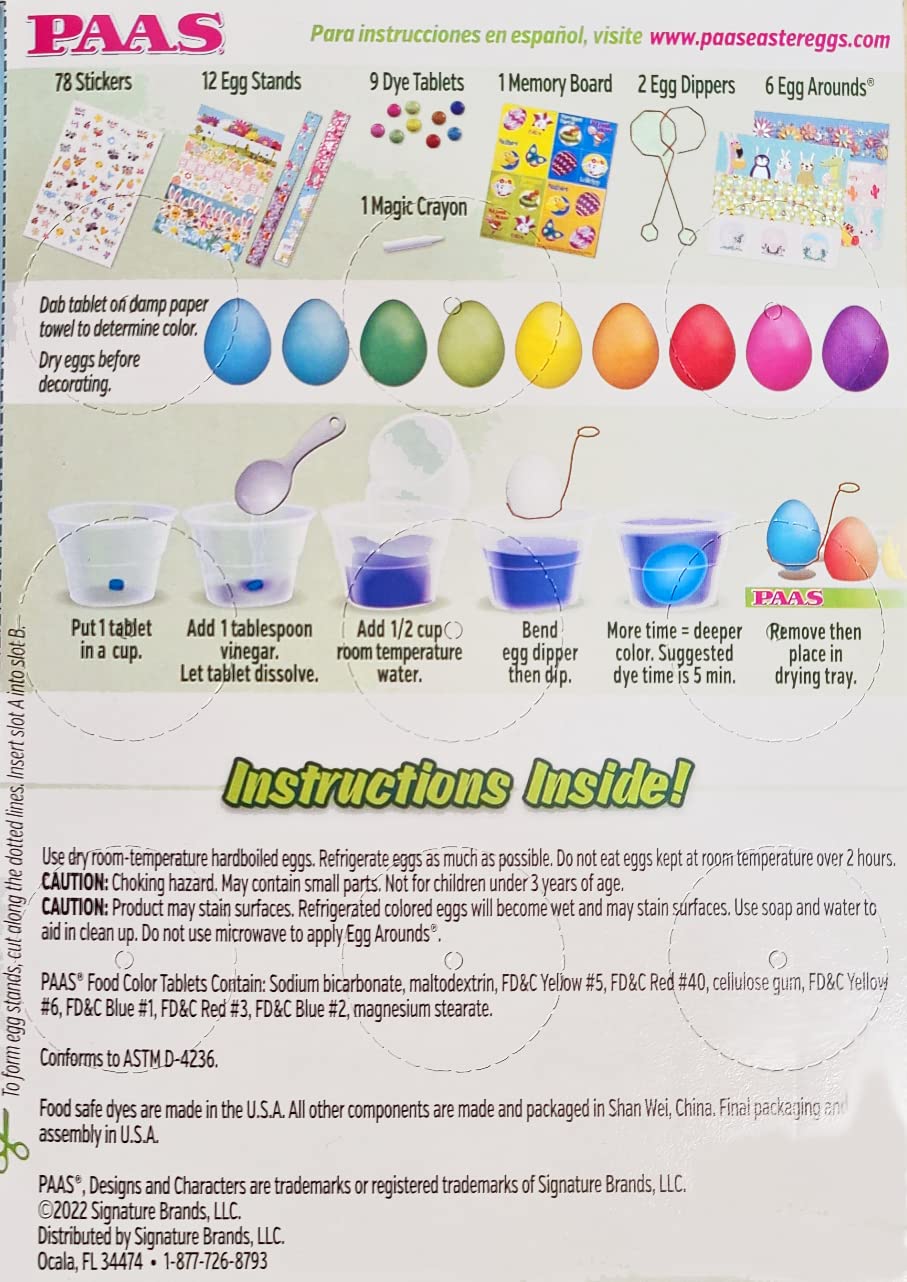 PAAS Deluxe Egg Decorating Kit - Multicolor, Paper Material