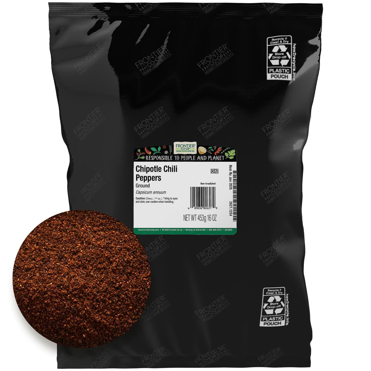Frontier Co-op Chipotle Chili Peppers Ground, 1 Pound