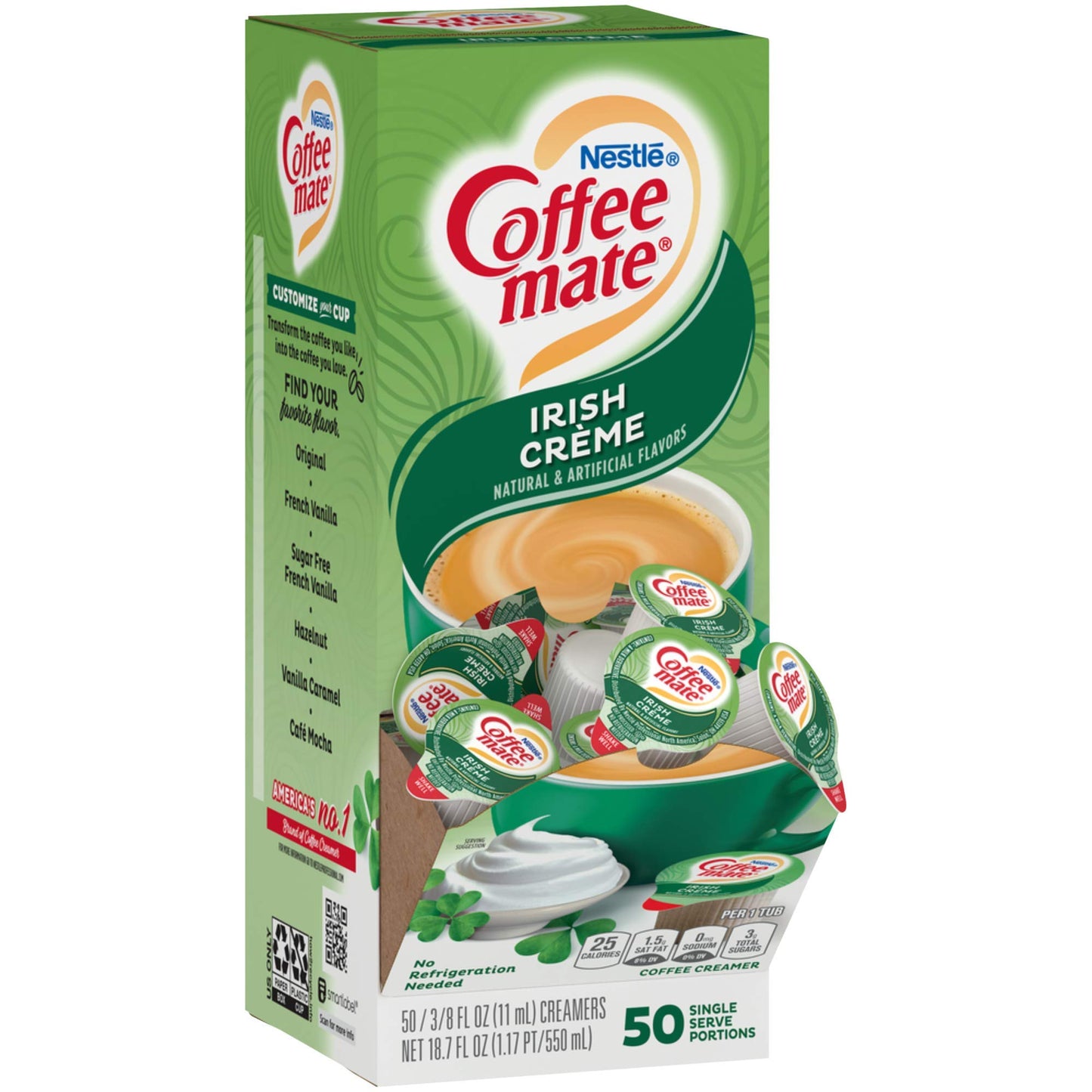 Coffee-Mate Liquid Creamer Singles - Irish Creme - 50 Ct