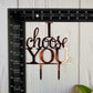 JIEEIN Wedding Cake Topper, Acrylic, Mirror Rose Gold, Model NJ-0389, for Engagement and Marriage Party Decorations